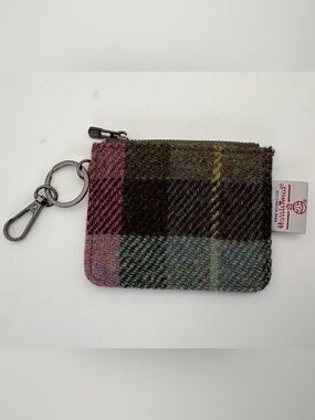 Handwoven Harris Tweed Islander Card Wallet Plaid - made in Scotland